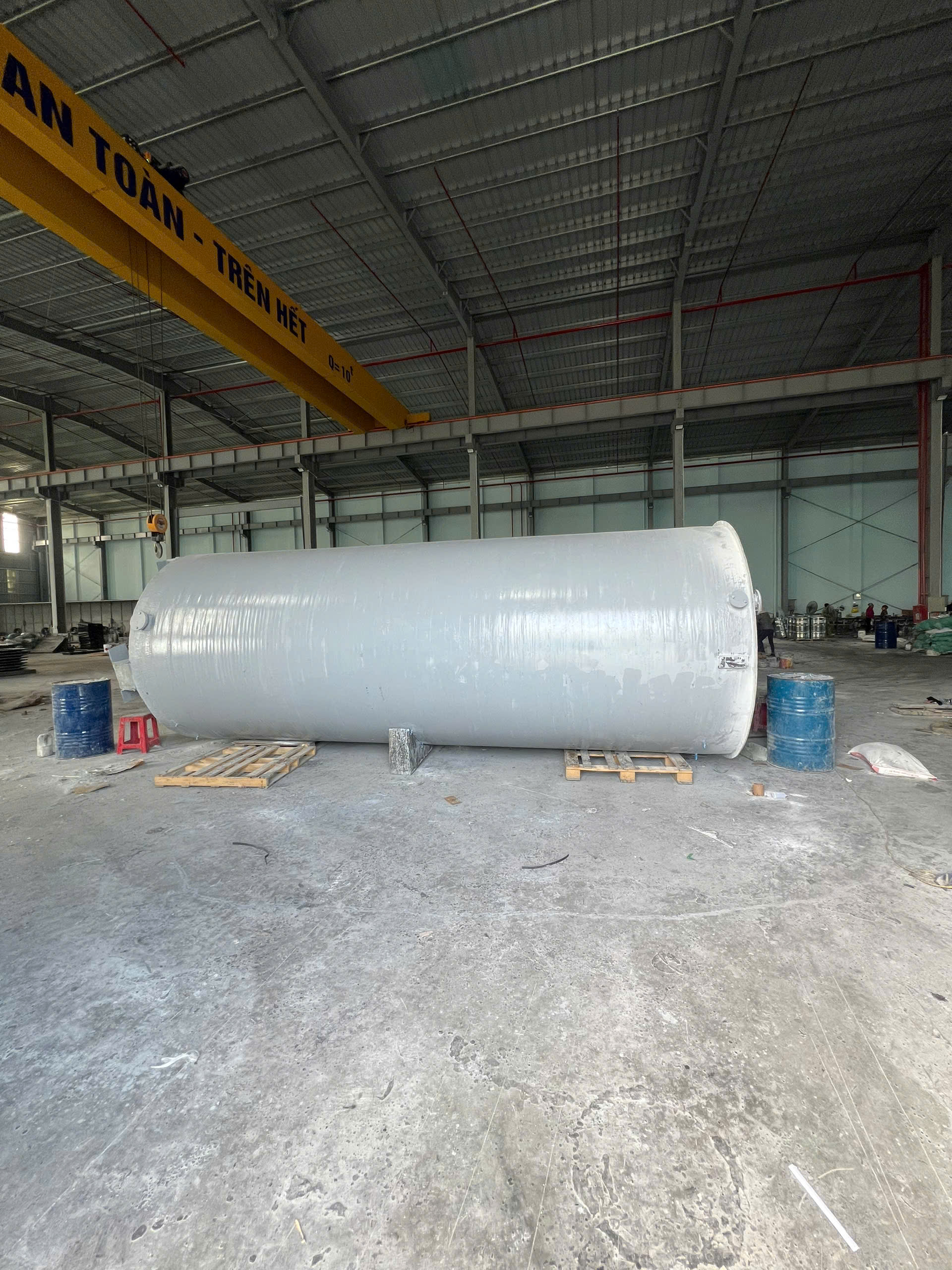 Bồn composite trụ ngang